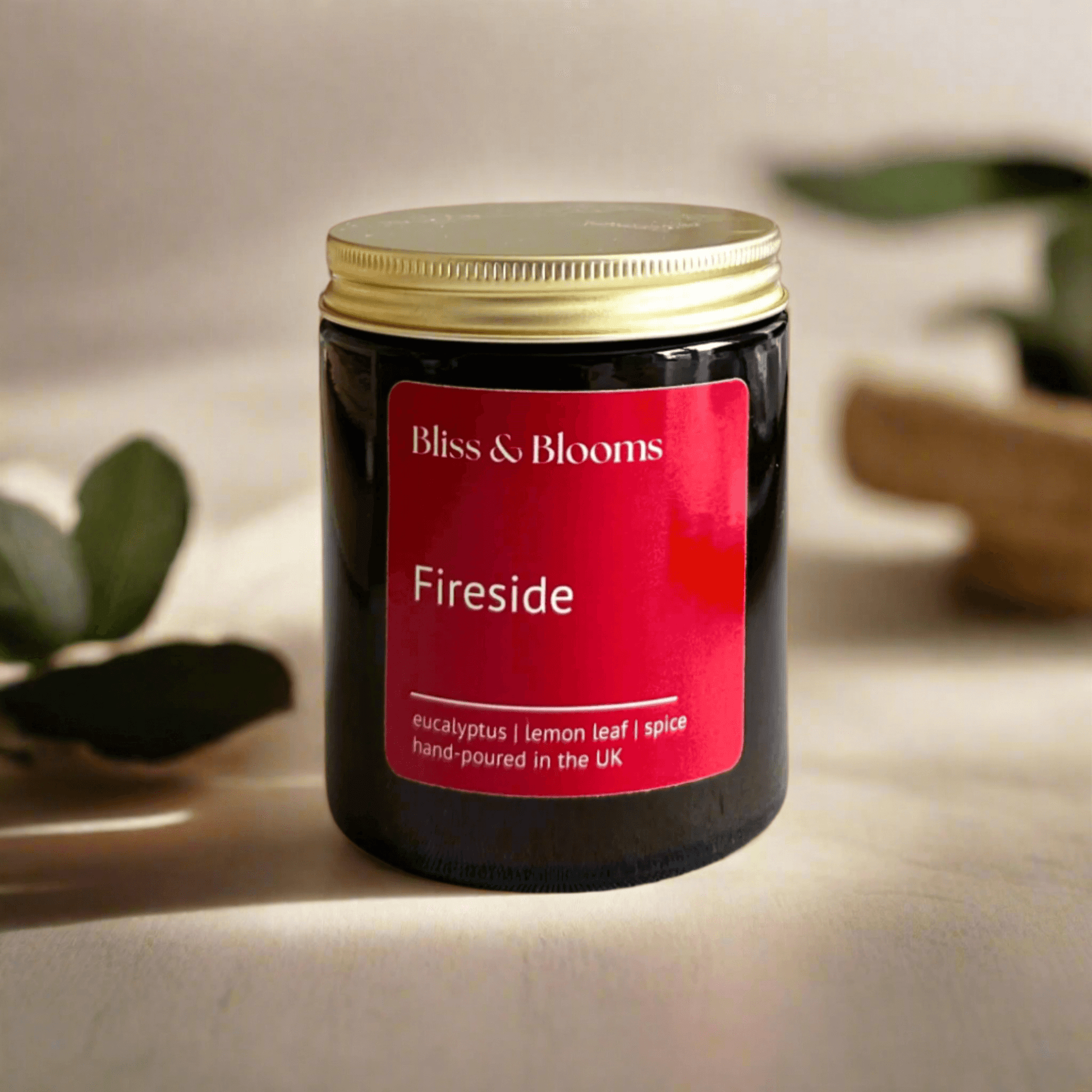 Fireside - Rich and comforting scent capturing the aromas of a roaring log fire with fresh bergamot, lemon leaf and spices with a heart of fresh eucalyptus, the comfort of earthy woods and rich amber, perfect for a cosy night in giving a sense of warmth a