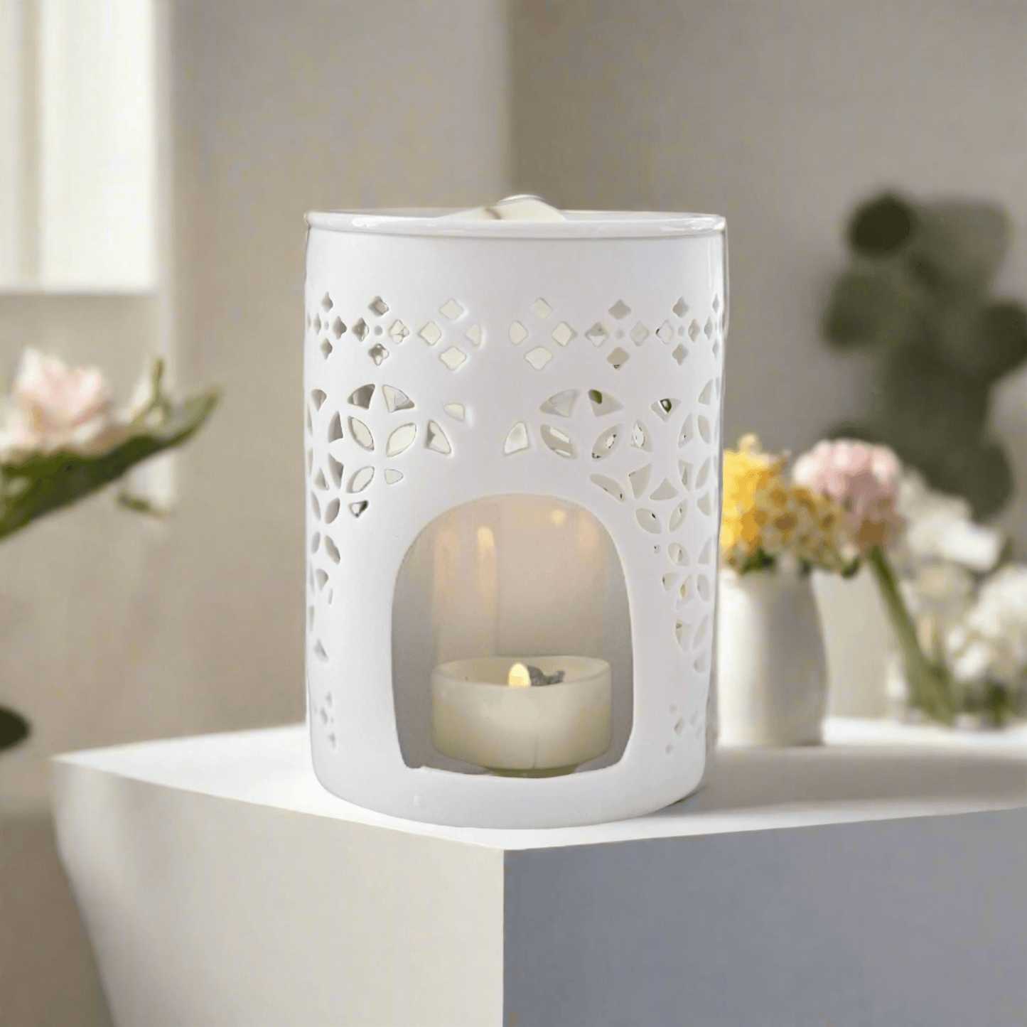 White Lattice Wax Melt Burner