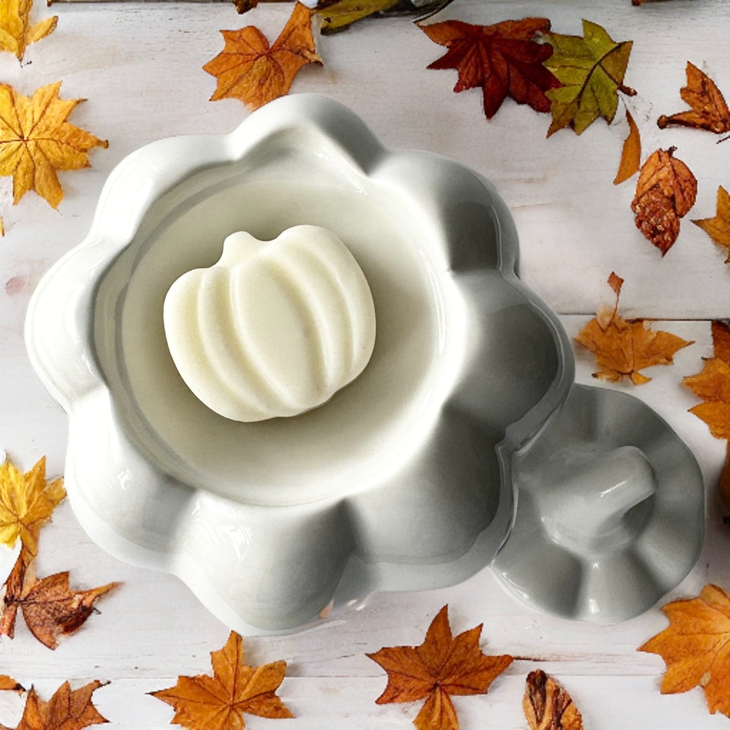 White Ceramic Pumpkin Wax Burner