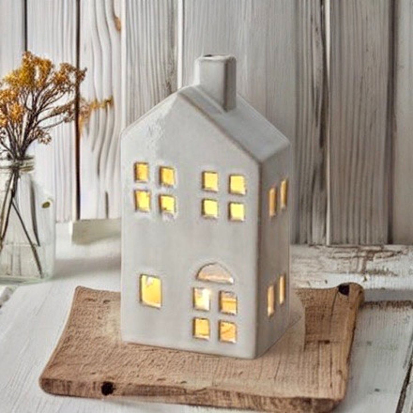 Rustic Ceramic Tealight House