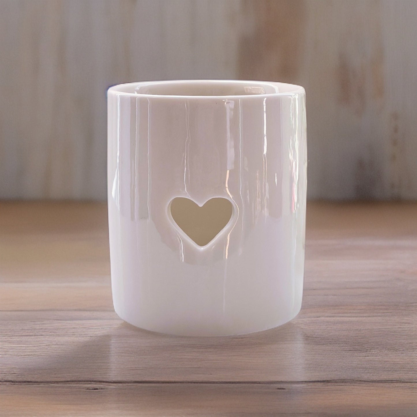 Ceramic Heart Decal T-light Holder